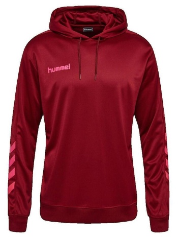 t-shirt με κουκούλα hummel sweat à capuche promo poly rouge