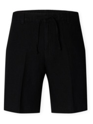 shorts & βερμούδες selected noos regular-leroy linen shorts - black |