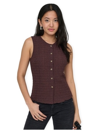 μπλούζα only noos top ilse - deep mahogany |