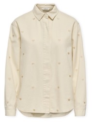 πουκάμισα only vera heart shirt - ecru |