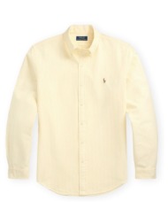 πουκάμισο με μακριά μανίκια polo ralph lauren oxford custom fit shirt - yellow white |