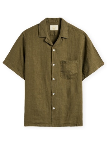 πουκάμισο με κοντά μανίκια portuguese flannel linen camp