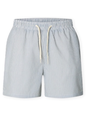 shorts & βερμούδες selected cooper-seersucker swim trunks 