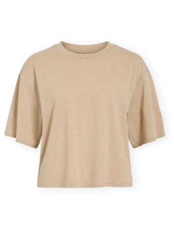 t-shirt με κοντά μανίκια vila t-shirt luxi - birch |