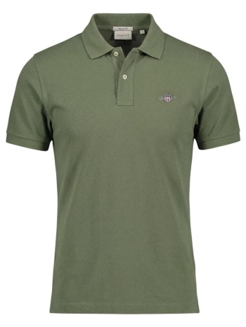 πόλο με κοντά μανίκια gant reg shield ss pique polo σε προσφορά