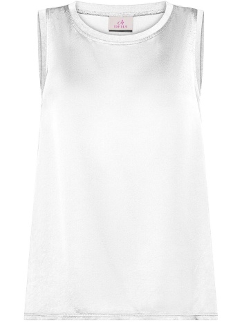 αμάνικα/t-shirts χωρίς μανίκια deha flared satin front top | σε προσφορά
