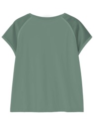 t-shirt με κοντά μανίκια deha satin sleeve top |