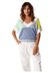 πουλόβερ skfk gaxe-gots knit - grey blue |