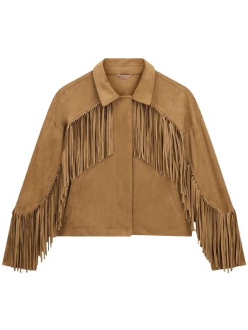 παλτό guess ls ibby fringe jkt w6gl45 w2466 |