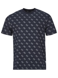 t-shirt με κοντά μανίκια guess cn ss jacquard 4g knit top