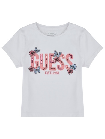 t-shirt με κοντά μανίκια guess organic cotton stretch
