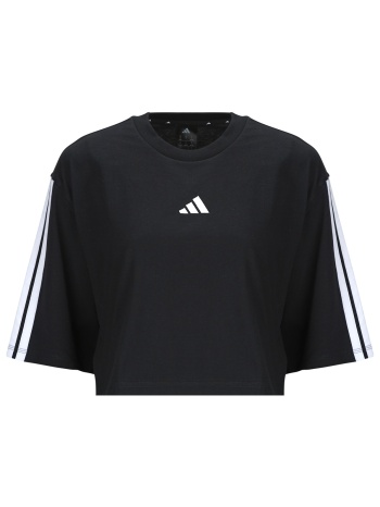 t-shirt με κοντά μανίκια adidas essentials 3-stripes cotton