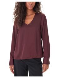 μπλουζάκια με μακριά μανίκια only onlmika satin v neck longsleeve top women |