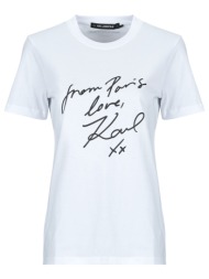 t-shirt με κοντά μανίκια karl lagerfeld with love t-shirt