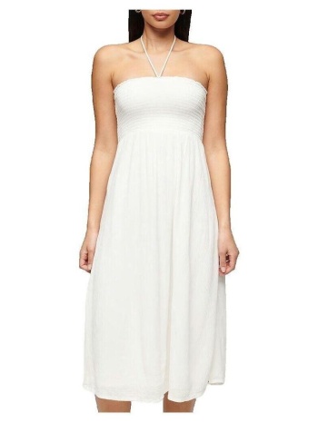 φορέματα superdry longue smocked midi beach |