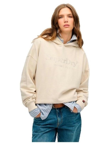 t-shirt με κουκούλα superdry venue metallic relaxed |