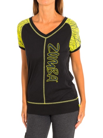 t-shirt με κοντά μανίκια zumba z1t00469-negro |