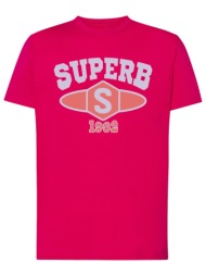t-shirt με κοντά μανίκια superb 1982 sprbca-2201-pink |