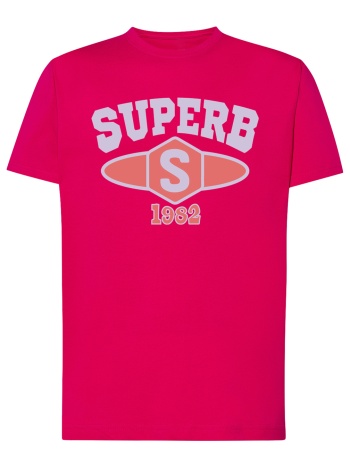 t-shirt με κοντά μανίκια superb 1982 sprbca-2201-pink |