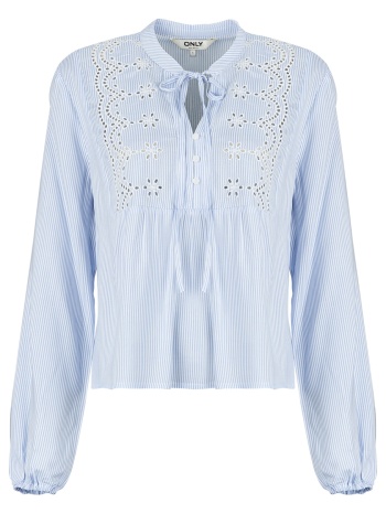 μπλούζα only onllennyo ls embroid v-neck