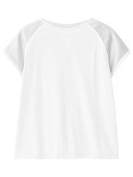 t-shirt με κοντά μανίκια deha satin sleeve top |
