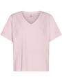 t-shirt με κοντά μανίκια deha flamme` v-neck wide t-shirt |