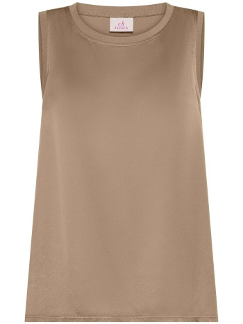 αμάνικα/t-shirts χωρίς μανίκια deha flared satin front top | σε προσφορά