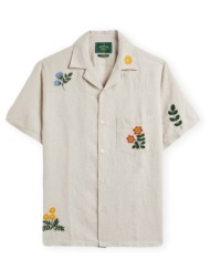 πουκάμισο με κοντά μανίκια portuguese flannel spring embroidery shirt |