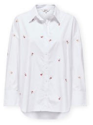 μπλούζα only oregon alva shirt - bright white/flower |