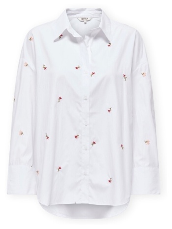 μπλούζα only oregon alva shirt - bright white/flower |