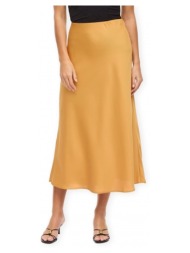 μακρυές φούστες vila saia elette skirt - amber gold |