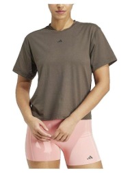 t-shirt με κοντά μανίκια adidas t-shirt power back cutout 3-stripes |