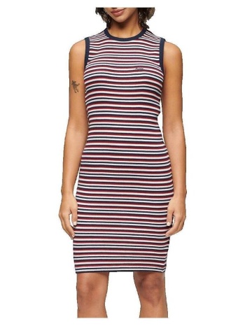 κοντά φορέματα superdry robe moulante côtelée sans manches |