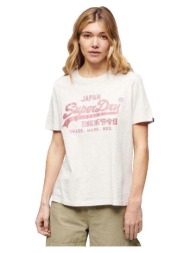 t-shirt με κοντά μανίκια superdry t-shirt relaxed à logo métallique |