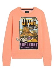 αθλητικό t-shirt superdry sweatshirt orange ample unisexe |