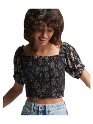 μπλούζα superdry t-shirt ecovero vintage coupe ample noir |