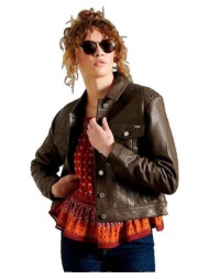δερμάτινο μπουφάν superdry veste en cuir stateside pour femme |