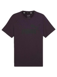 t-shirt με κοντά μανίκια puma t-shirt essential logo violet |