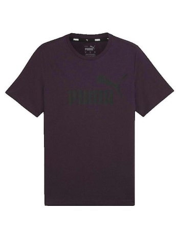 t-shirt με κοντά μανίκια puma t-shirt essential logo violet