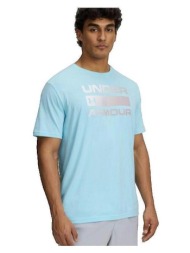 t-shirt με κοντά μανίκια under armour t-shirt under armour team issue wordmark bleu |