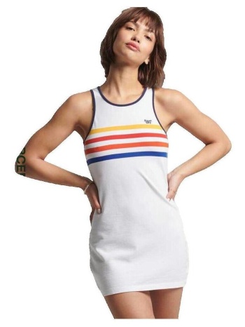 κοντά φορέματα superdry robe vintage rayée en coton bio