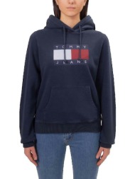 t-shirt με κουκούλα tommy hilfiger sweat tommy hilfiger à capuche regular flag bleu |