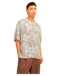 πουκάμισο με κοντά μανίκια jack & jones chemise jack jones jeff aop beige |