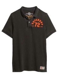 πόλο με κοντά μανίκια superdry polo manches courtes vintage athletic noir délavé |