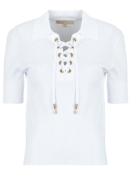 μπλούζα michael michael kors lace up ss polo top