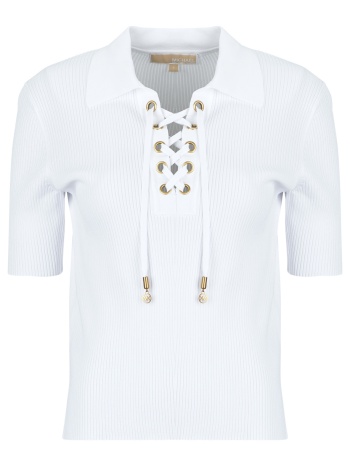 μπλούζα michael michael kors lace up ss polo top σε προσφορά