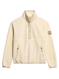 fleece superdry sweat active à demi-zip coupe ajustée |