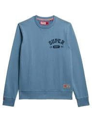 αθλητικό t-shirt superdry sweat-shirt athletic bleu |
