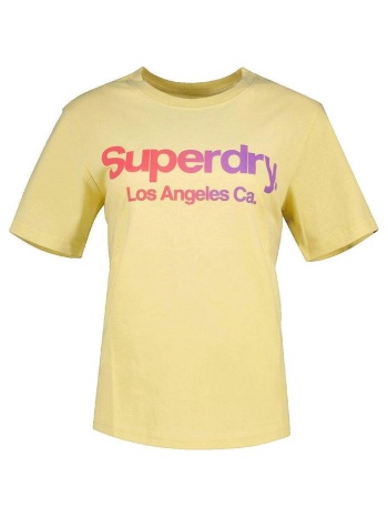 t-shirt με κοντά μανίκια superdry t-shirt tonal rainbow