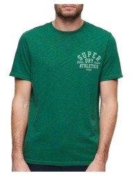 t-shirt με κοντά μανίκια superdry t-shirt athletic college vert |